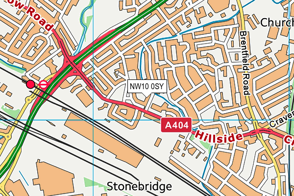 NW10 0SY map - OS VectorMap District (Ordnance Survey) NW10 0SY map - OS VectorMap District (Ordnance Survey)