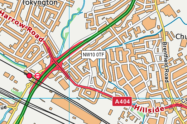 NW10 0TF map - OS VectorMap District (Ordnance Survey) NW10 0TF map - OS VectorMap District (Ordnance Survey)