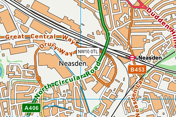 NW10 0TL map - OS VectorMap District (Ordnance Survey) NW10 0TL map - OS VectorMap District (Ordnance Survey)