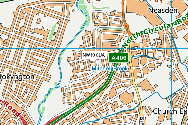 NW10 0UA map - OS VectorMap District (Ordnance Survey) NW10 0UA map - OS VectorMap District (Ordnance Survey)