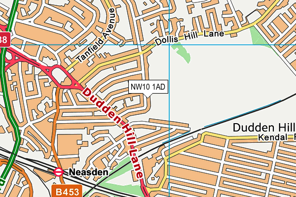 NW10 1AD map - OS VectorMap District (Ordnance Survey) NW10 1AD map - OS VectorMap District (Ordnance Survey)