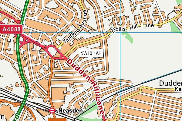 NW10 1AH map - OS VectorMap District (Ordnance Survey)