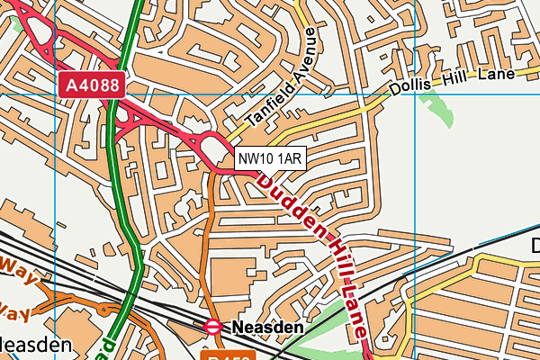 NW10 1AR map - OS VectorMap District (Ordnance Survey) NW10 1AR map - OS VectorMap District (Ordnance Survey)