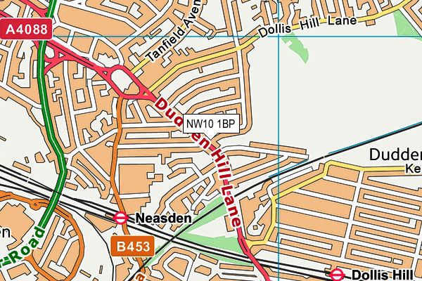 NW10 1BP map - OS VectorMap District (Ordnance Survey) NW10 1BP map - OS VectorMap District (Ordnance Survey)