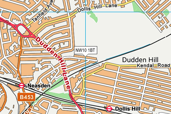 NW10 1BT map - OS VectorMap District (Ordnance Survey)