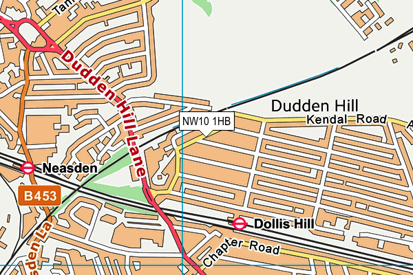 NW10 1HB map - OS VectorMap District (Ordnance Survey) NW10 1HB map - OS VectorMap District (Ordnance Survey)