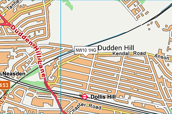 NW10 1HG map - OS VectorMap District (Ordnance Survey)