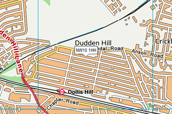 NW10 1HH map - OS VectorMap District (Ordnance Survey) NW10 1HH map - OS VectorMap District (Ordnance Survey)