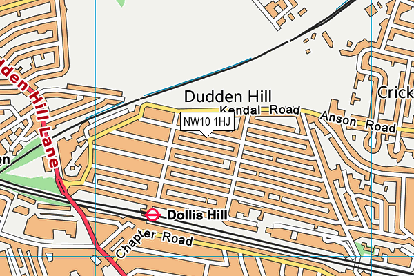 NW10 1HJ map - OS VectorMap District (Ordnance Survey)