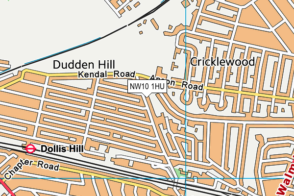 NW10 1HU map - OS VectorMap District (Ordnance Survey)