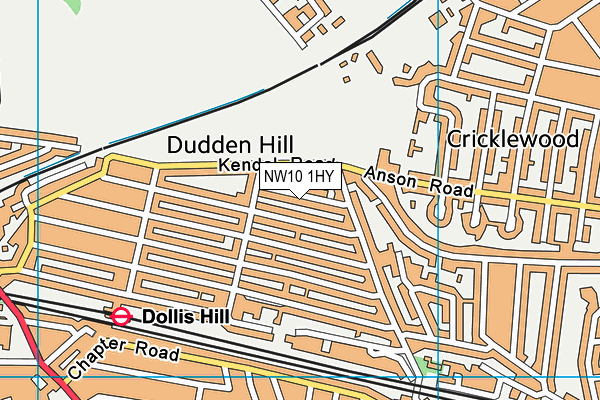 NW10 1HY map - OS VectorMap District (Ordnance Survey)