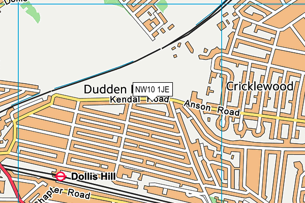 NW10 1JE map - OS VectorMap District (Ordnance Survey) NW10 1JE map - OS VectorMap District (Ordnance Survey)