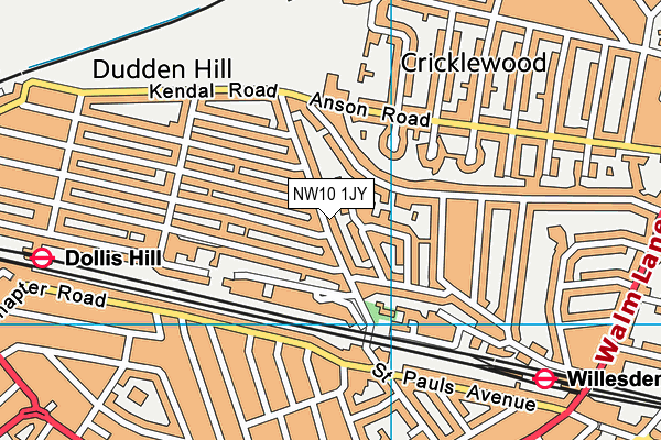 NW10 1JY map - OS VectorMap District (Ordnance Survey)