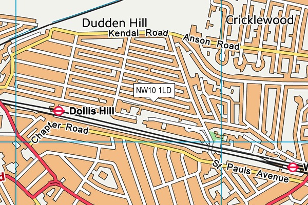 NW10 1LD map - OS VectorMap District (Ordnance Survey) NW10 1LD map - OS VectorMap District (Ordnance Survey)