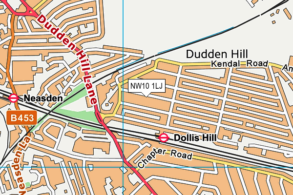 NW10 1LJ map - OS VectorMap District (Ordnance Survey)
