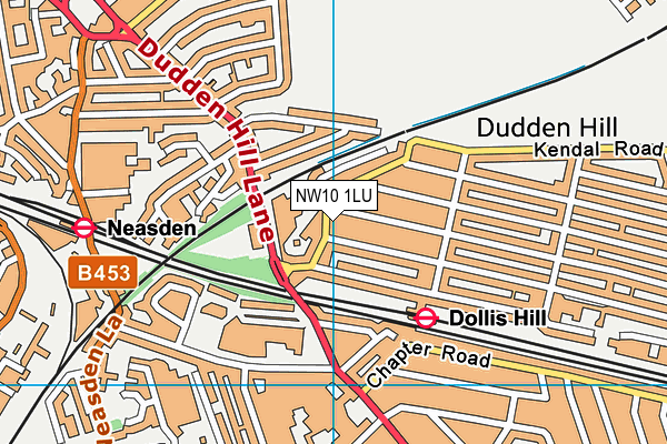 NW10 1LU map - OS VectorMap District (Ordnance Survey)