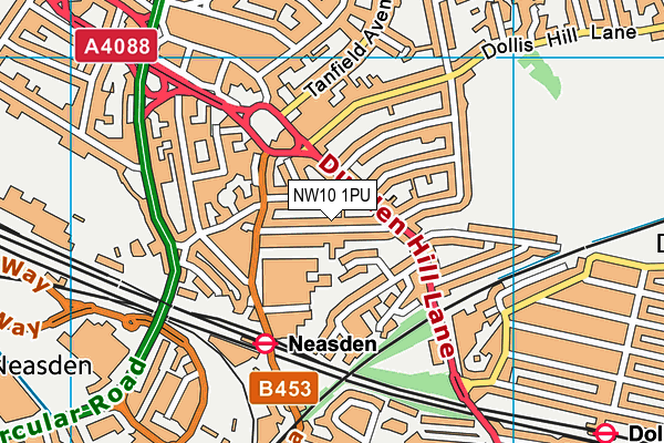 NW10 1PU map - OS VectorMap District (Ordnance Survey) NW10 1PU map - OS VectorMap District (Ordnance Survey)
