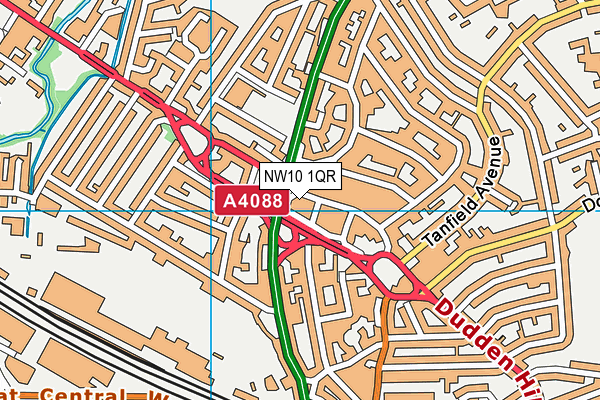 NW10 1QR map - OS VectorMap District (Ordnance Survey) NW10 1QR map - OS VectorMap District (Ordnance Survey)