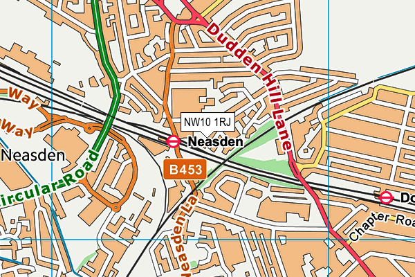 NW10 1RJ map - OS VectorMap District (Ordnance Survey) NW10 1RJ map - OS VectorMap District (Ordnance Survey)