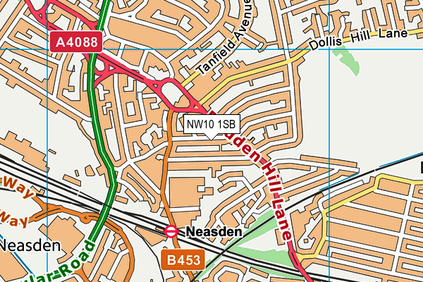 NW10 1SB map - OS VectorMap District (Ordnance Survey) NW10 1SB map - OS VectorMap District (Ordnance Survey)