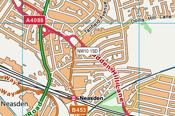 NW10 1SD map - OS VectorMap District (Ordnance Survey) NW10 1SD map - OS VectorMap District (Ordnance Survey)