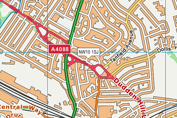 NW10 1SJ map - OS VectorMap District (Ordnance Survey) NW10 1SJ map - OS VectorMap District (Ordnance Survey)