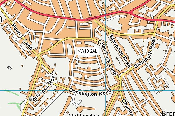 NW10 2AL map - OS VectorMap District (Ordnance Survey) NW10 2AL map - OS VectorMap District (Ordnance Survey)