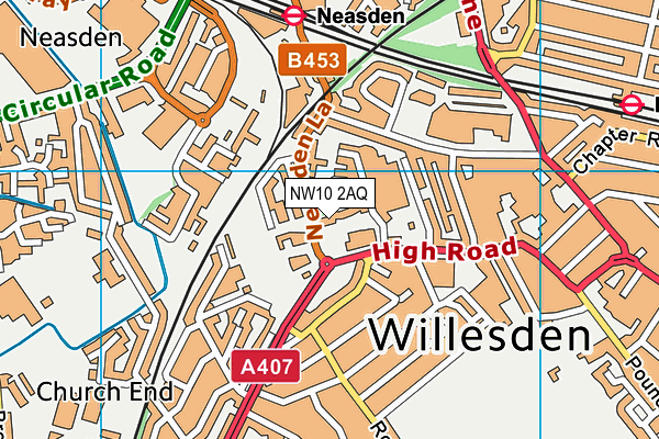 NW10 2AQ map - OS VectorMap District (Ordnance Survey) NW10 2AQ map - OS VectorMap District (Ordnance Survey)