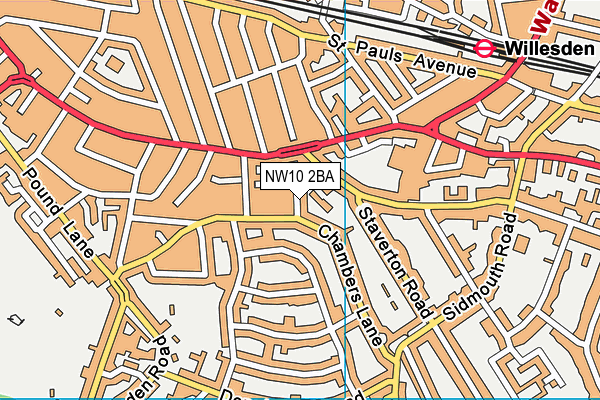NW10 2BA map - OS VectorMap District (Ordnance Survey) NW10 2BA map - OS VectorMap District (Ordnance Survey)
