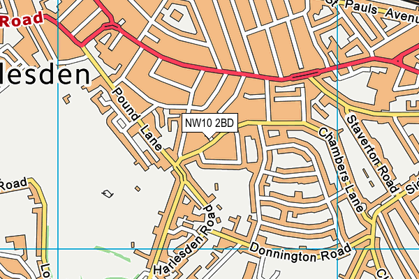 NW10 2BD map - OS VectorMap District (Ordnance Survey) NW10 2BD map - OS VectorMap District (Ordnance Survey)