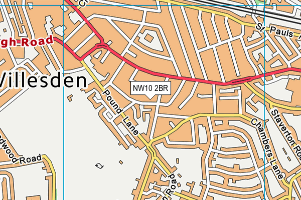 NW10 2BR map - OS VectorMap District (Ordnance Survey) NW10 2BR map - OS VectorMap District (Ordnance Survey)