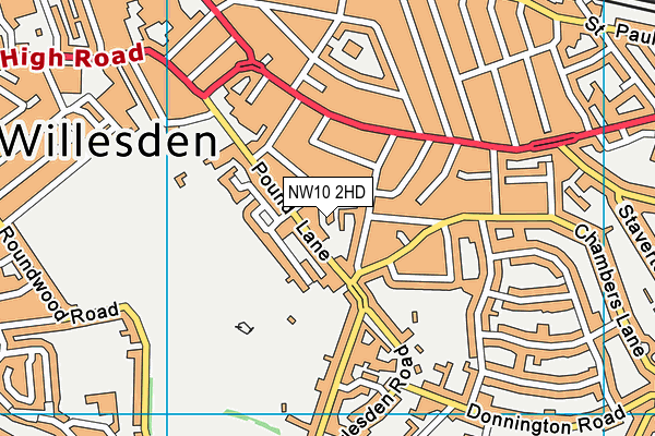 NW10 2HD map - OS VectorMap District (Ordnance Survey) NW10 2HD map - OS VectorMap District (Ordnance Survey)