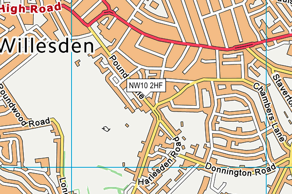 NW10 2HF map - OS VectorMap District (Ordnance Survey) NW10 2HF map - OS VectorMap District (Ordnance Survey)