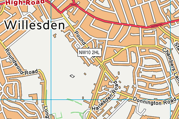 NW10 2HL map - OS VectorMap District (Ordnance Survey) NW10 2HL map - OS VectorMap District (Ordnance Survey)