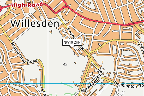 NW10 2HP map - OS VectorMap District (Ordnance Survey) NW10 2HP map - OS VectorMap District (Ordnance Survey)
