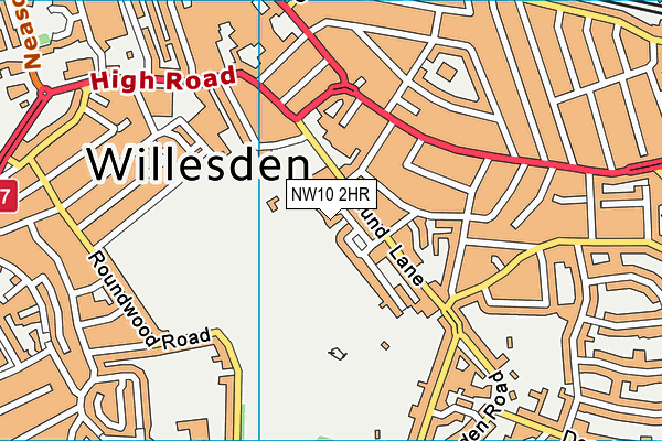 NW10 2HR map - OS VectorMap District (Ordnance Survey) NW10 2HR map - OS VectorMap District (Ordnance Survey)