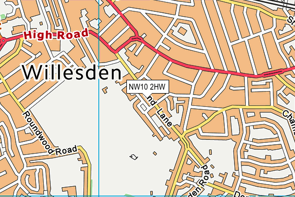 NW10 2HW map - OS VectorMap District (Ordnance Survey) NW10 2HW map - OS VectorMap District (Ordnance Survey)