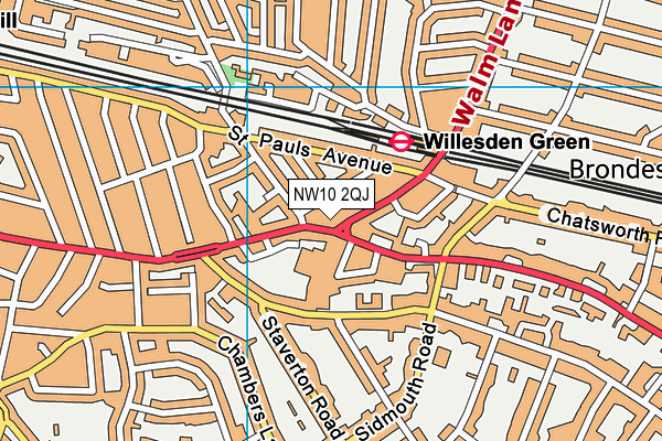 NW10 2QJ map - OS VectorMap District (Ordnance Survey) NW10 2QJ map - OS VectorMap District (Ordnance Survey)