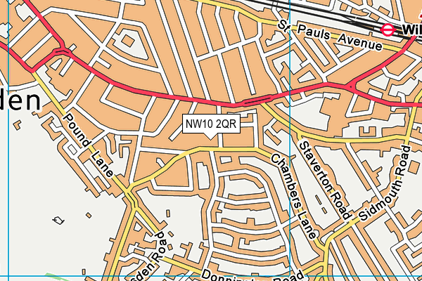 NW10 2QR map - OS VectorMap District (Ordnance Survey) NW10 2QR map - OS VectorMap District (Ordnance Survey)