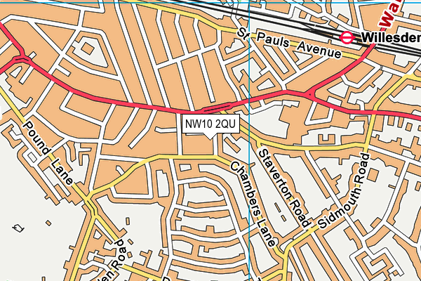 NW10 2QU map - OS VectorMap District (Ordnance Survey) NW10 2QU map - OS VectorMap District (Ordnance Survey)