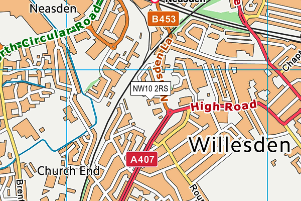 NW10 2RS map - OS VectorMap District (Ordnance Survey) NW10 2RS map - OS VectorMap District (Ordnance Survey)