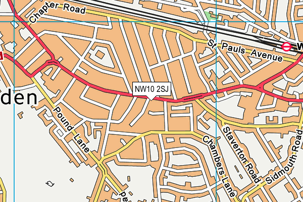 NW10 2SJ map - OS VectorMap District (Ordnance Survey) NW10 2SJ map - OS VectorMap District (Ordnance Survey)