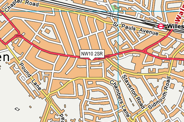 NW10 2SR map - OS VectorMap District (Ordnance Survey) NW10 2SR map - OS VectorMap District (Ordnance Survey)