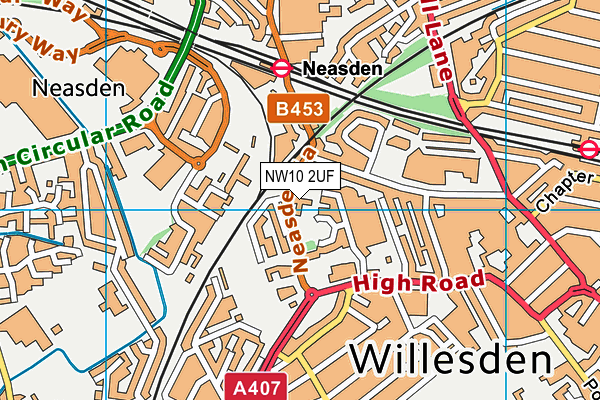 NW10 2UF map - OS VectorMap District (Ordnance Survey) NW10 2UF map - OS VectorMap District (Ordnance Survey)