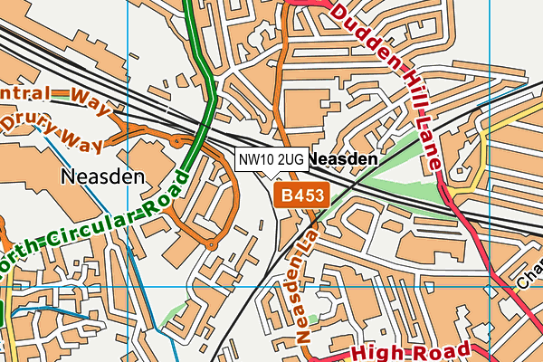 NW10 2UG map - OS VectorMap District (Ordnance Survey) NW10 2UG map - OS VectorMap District (Ordnance Survey)