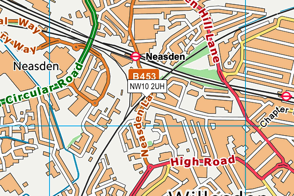 NW10 2UH map - OS VectorMap District (Ordnance Survey) NW10 2UH map - OS VectorMap District (Ordnance Survey)