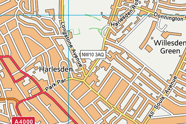 NW10 3AQ map - OS VectorMap District (Ordnance Survey) NW10 3AQ map - OS VectorMap District (Ordnance Survey)