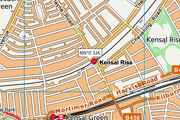 NW10 3JA map - OS VectorMap District (Ordnance Survey) NW10 3JA map - OS VectorMap District (Ordnance Survey)