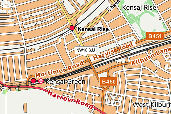 NW10 3JJ map - OS VectorMap District (Ordnance Survey) NW10 3JJ map - OS VectorMap District (Ordnance Survey)