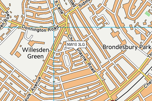 NW10 3LG map - OS VectorMap District (Ordnance Survey) NW10 3LG map - OS VectorMap District (Ordnance Survey)
